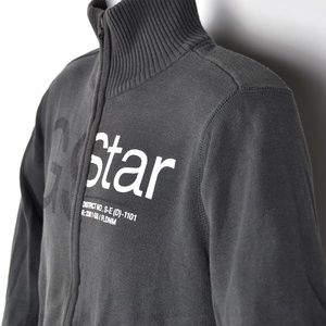G-STAR RAW Full Zip Cardigan Sweater Gray Men's L